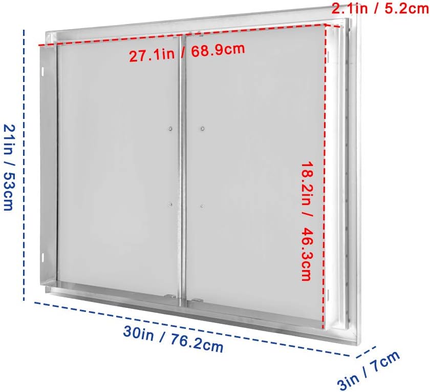 Stainless Steel Double Access Door for Outdoor Kitchen P71179