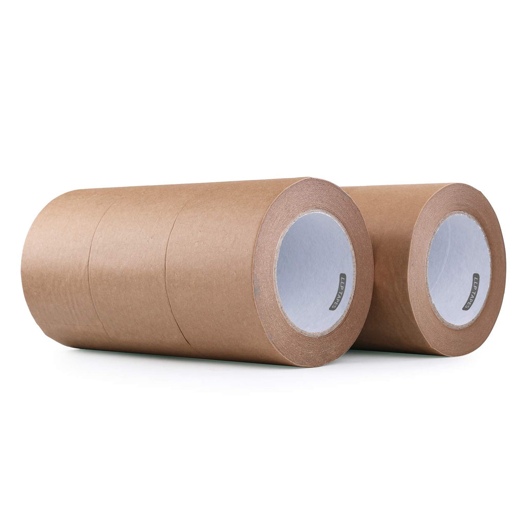 Kraft Paper Gummed Tape 3” x 165 Ft Brown Pack of 2 L598