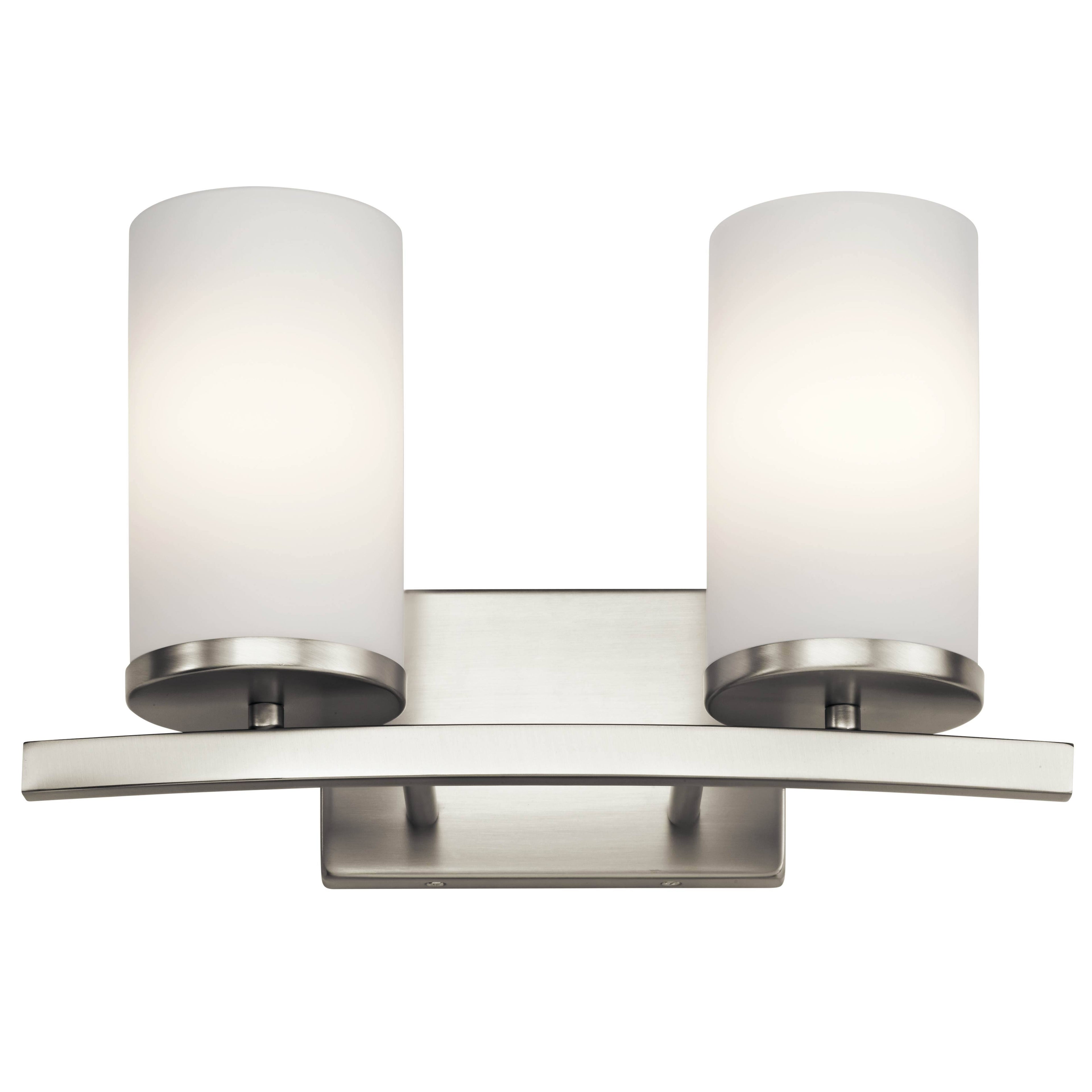 Brushed Nickel 2 Light Bath Light K77463