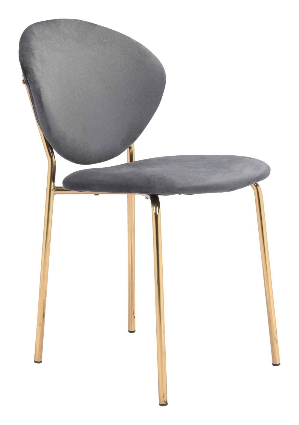 Black Leaf Print Dining Chair (Set of 2) A380
