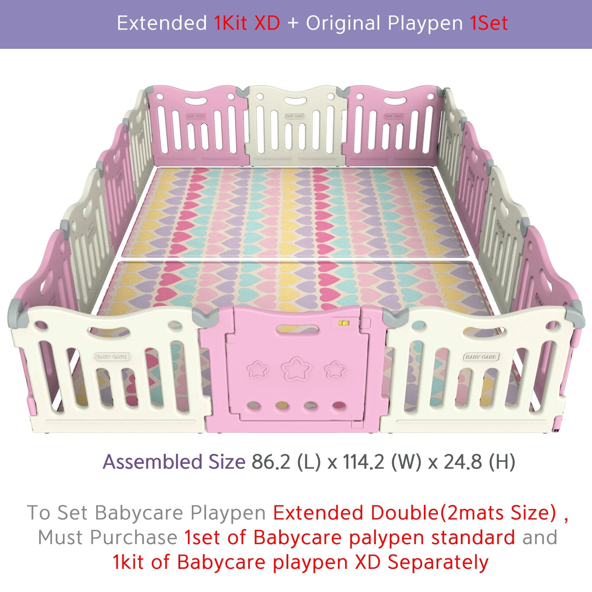 Pink 25-inch Playpen Gate Extension Kit H98763