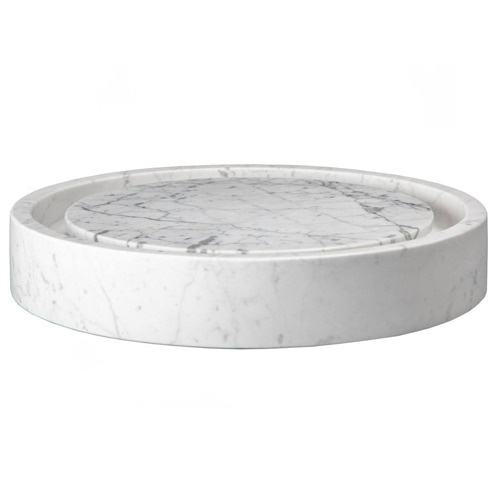 Round Infinity Pool Sink Carrara Marble J40314