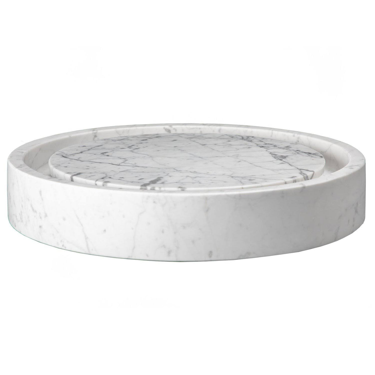 Round Infinity Pool Sink Carrara Marble J40314