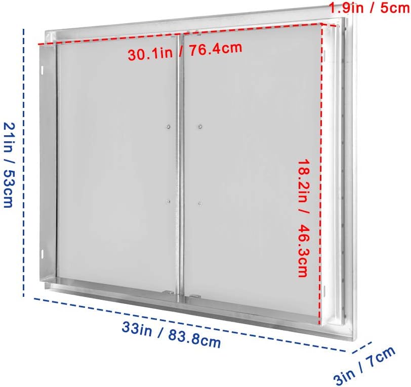 Stainless Steel Double Access Door for Outdoor Kitchen P71179