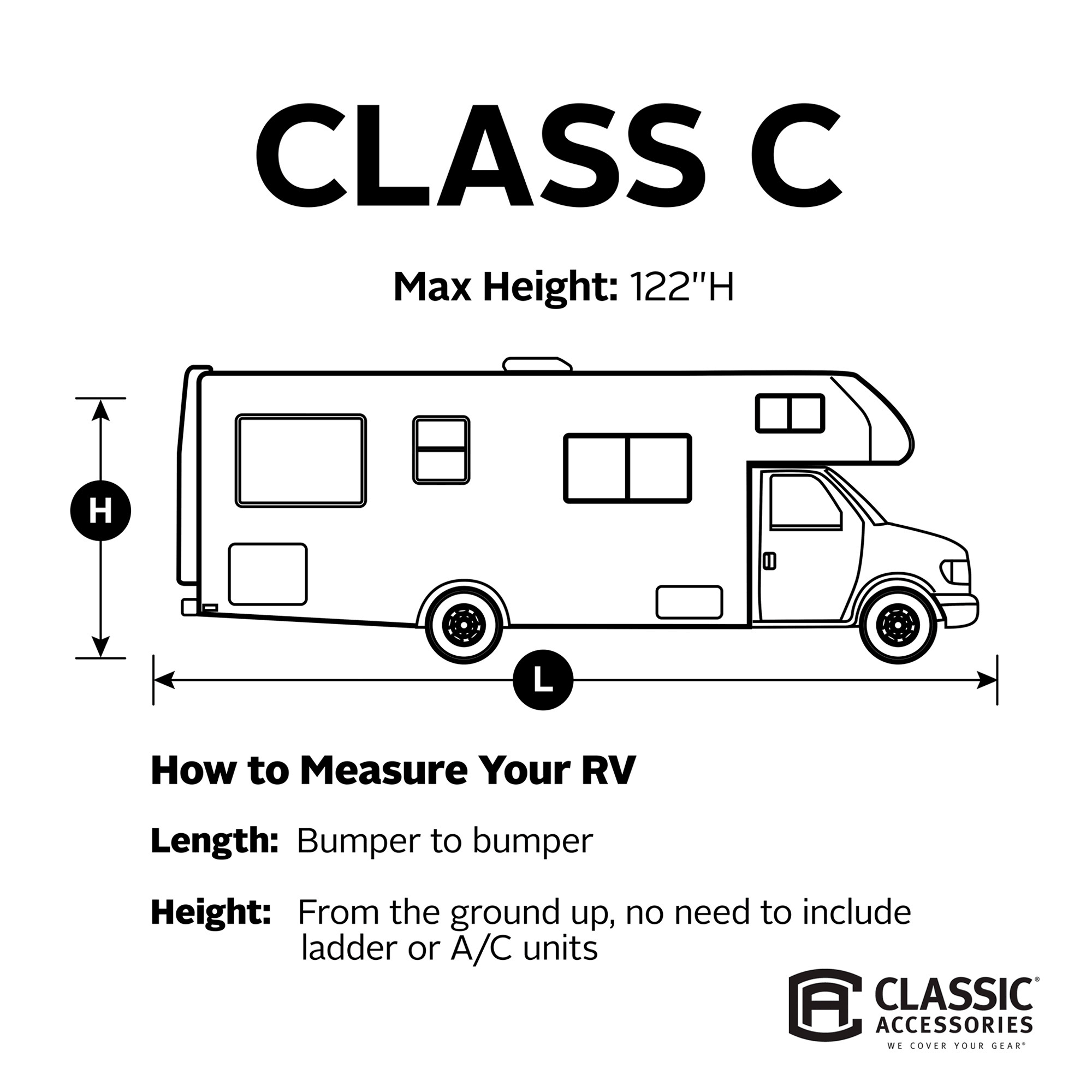 Class C RV Cover Size: 32& - 35& H72958