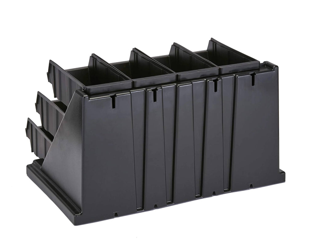 Black 12 Bins Organizer Rack H188