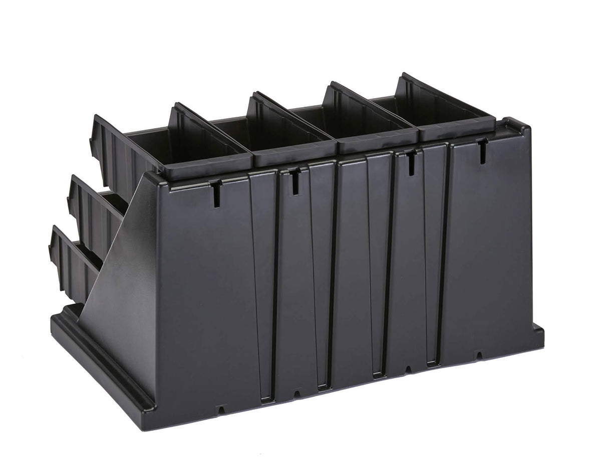 Black 12 Bins Organizer Rack H188