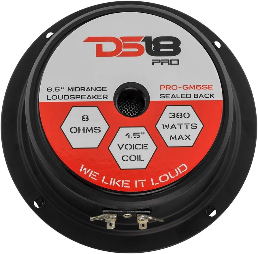 6.5 Midrange Sealed Back 380W Max 90W RMS 8 Ohms Car Speakers Z895