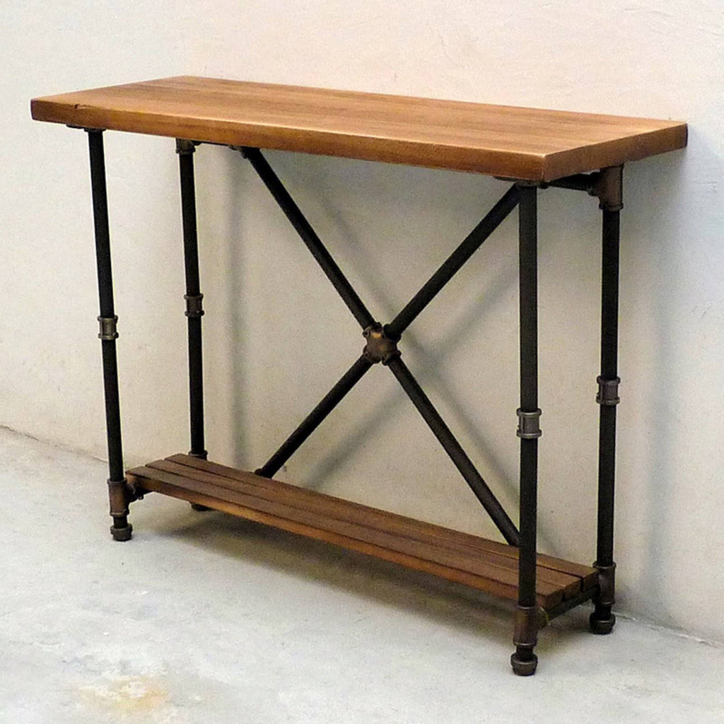 Bronze Industrial Console Table O4223