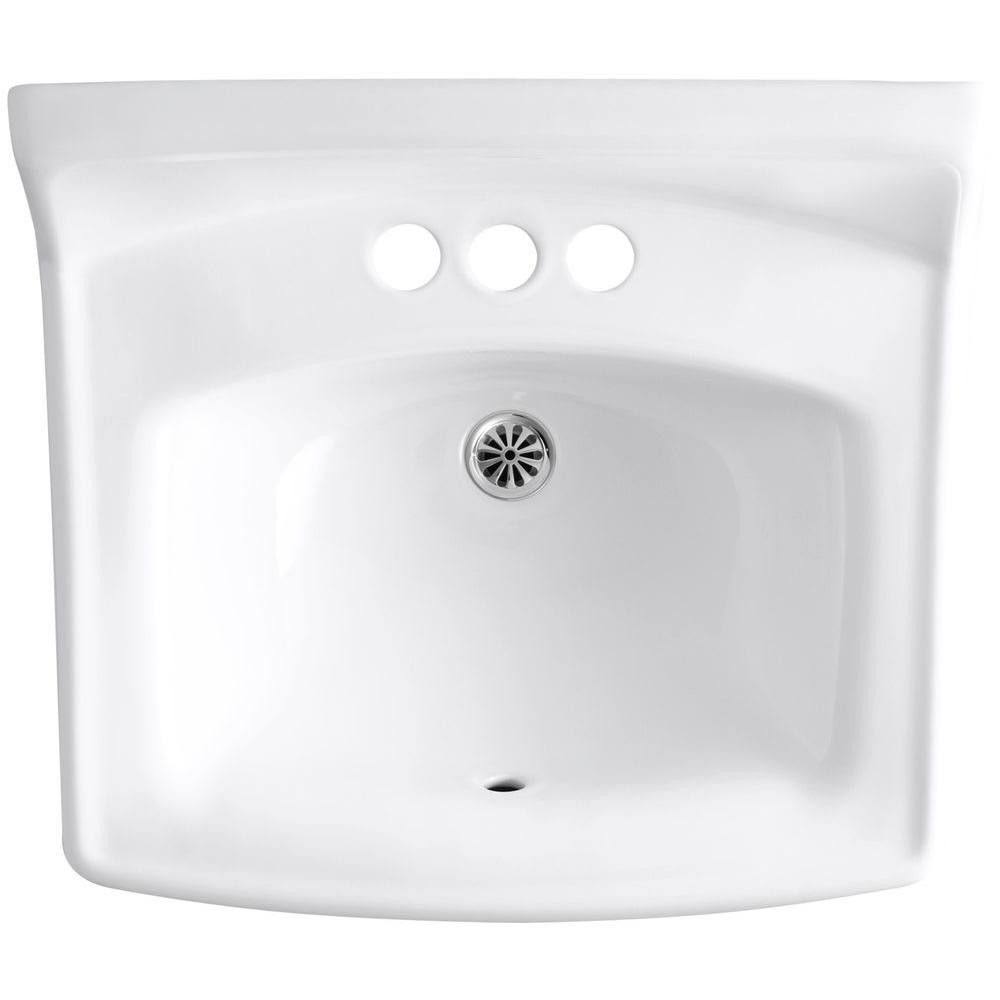 White Wall-Mount Bathroom Sink R973
