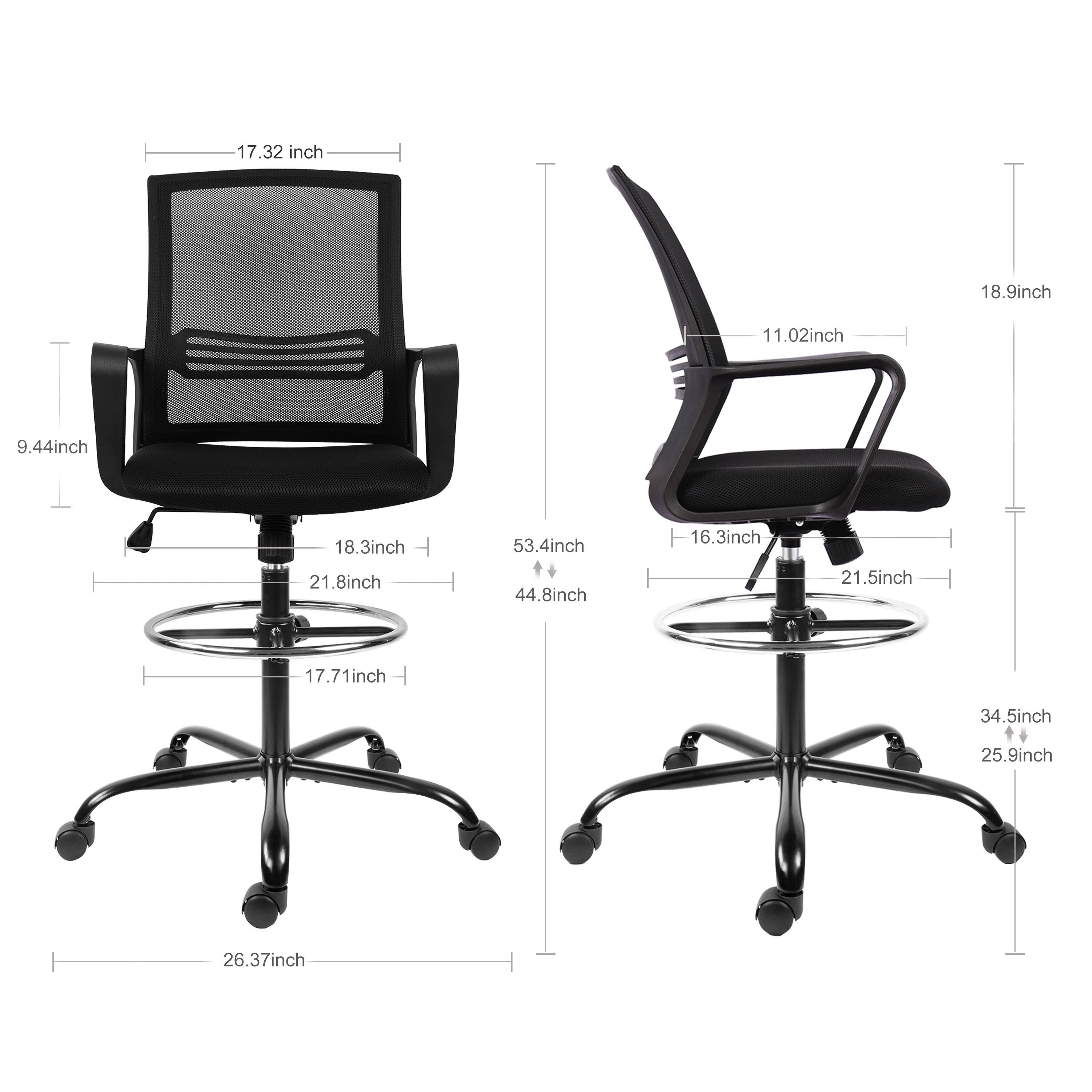 Black Adjustable Height Swivel Task Chair Y1972