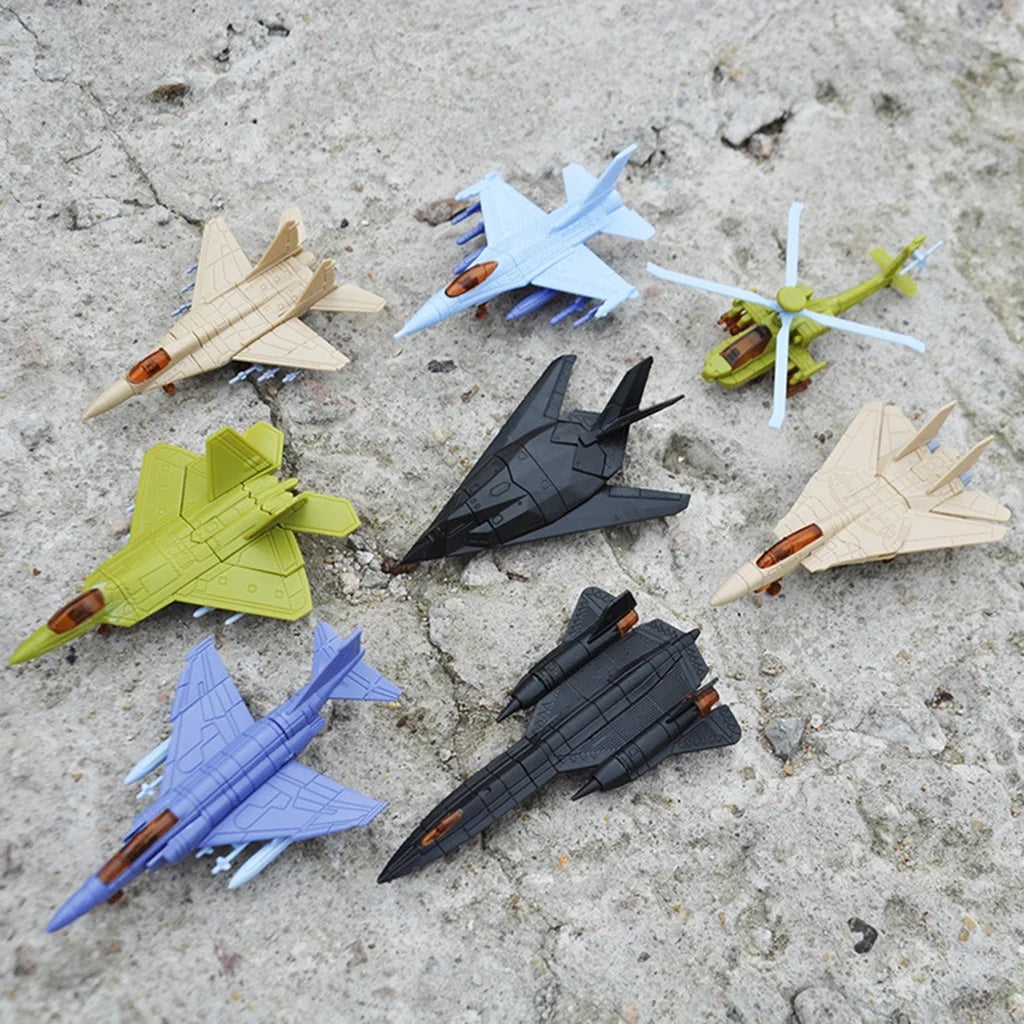 8 Pieces Biplane Toy Set R3132