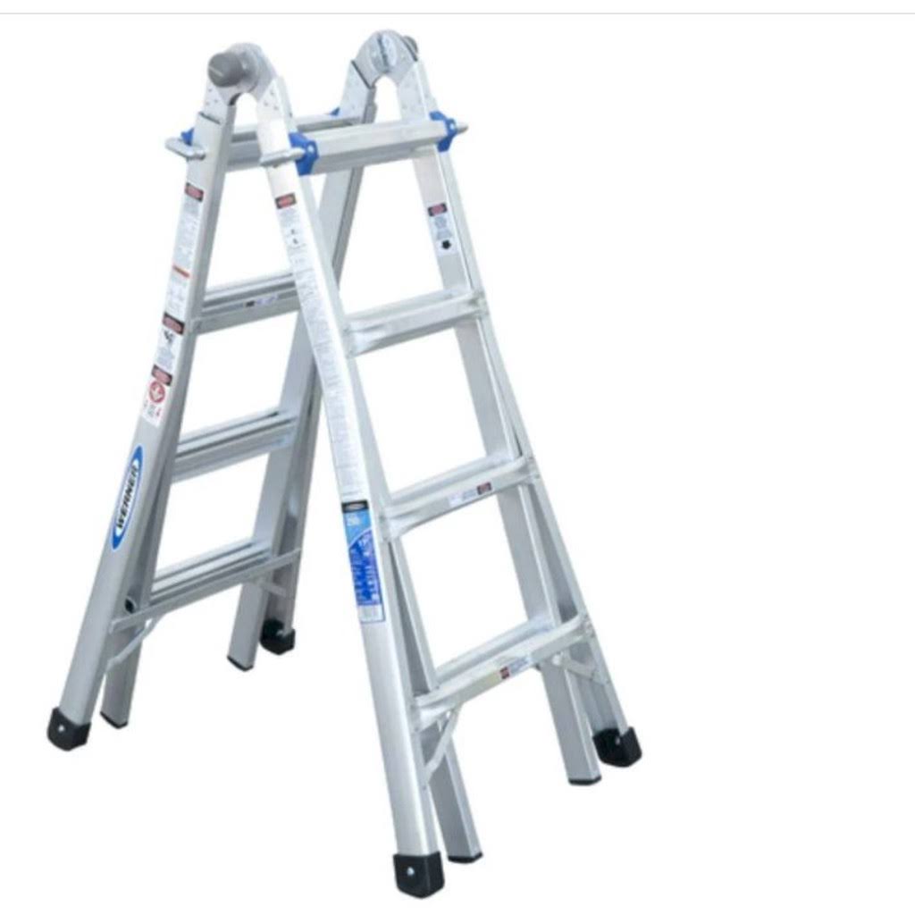 Aluminum Telescoping Multi-Position Ladder with 250 lb. Load Capacity Type I Duty Rating H85946