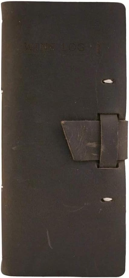 Dark Brown Leather Wine Log Book Pack of 2 J637388