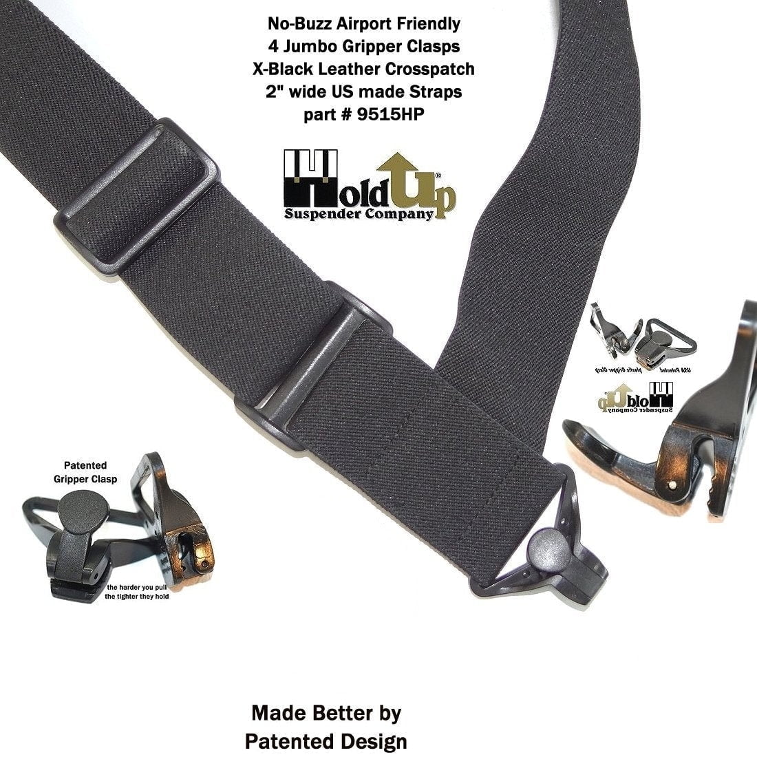 Black X-Back Suspender L871249