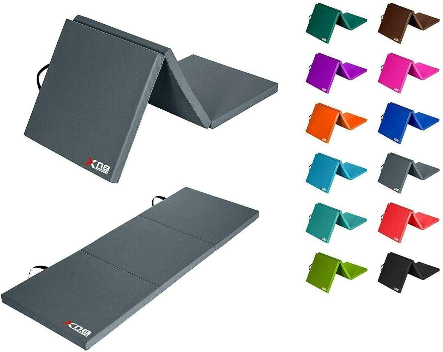 Tri-Fold 2.4 Thick Exercise Mat with Carrying Handles X477598