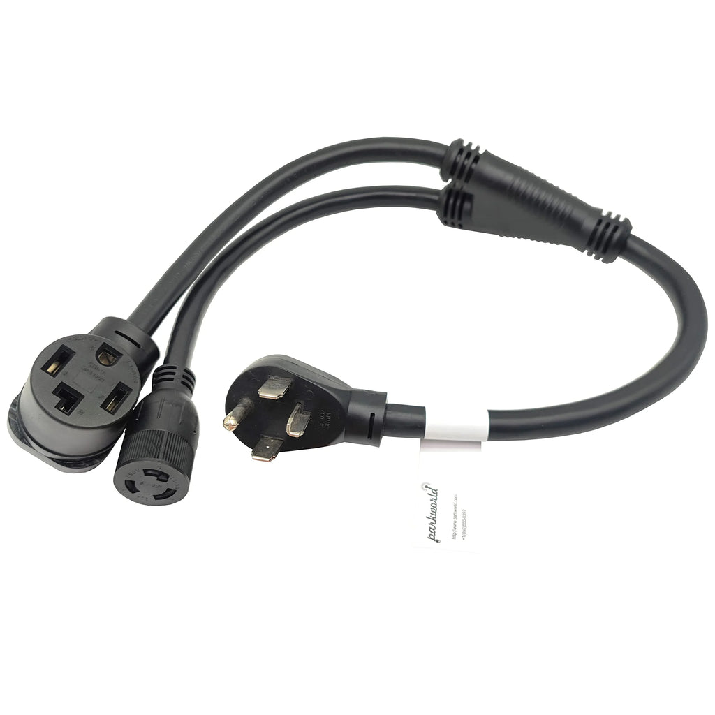 NEMA 14-30P to L6-20R Splitter Cord, 3 Feet H1797