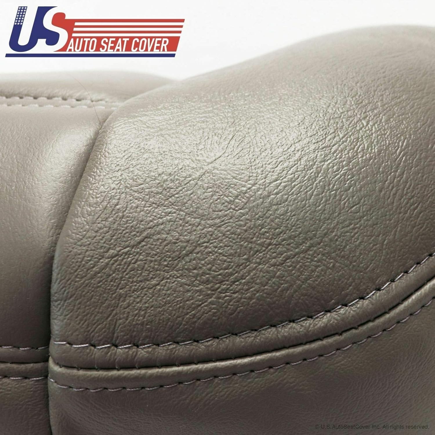 2003 to 2007 Hummer H2 Passenger Bottom Genuine Leather Seat Cover Wheat Gray Q132