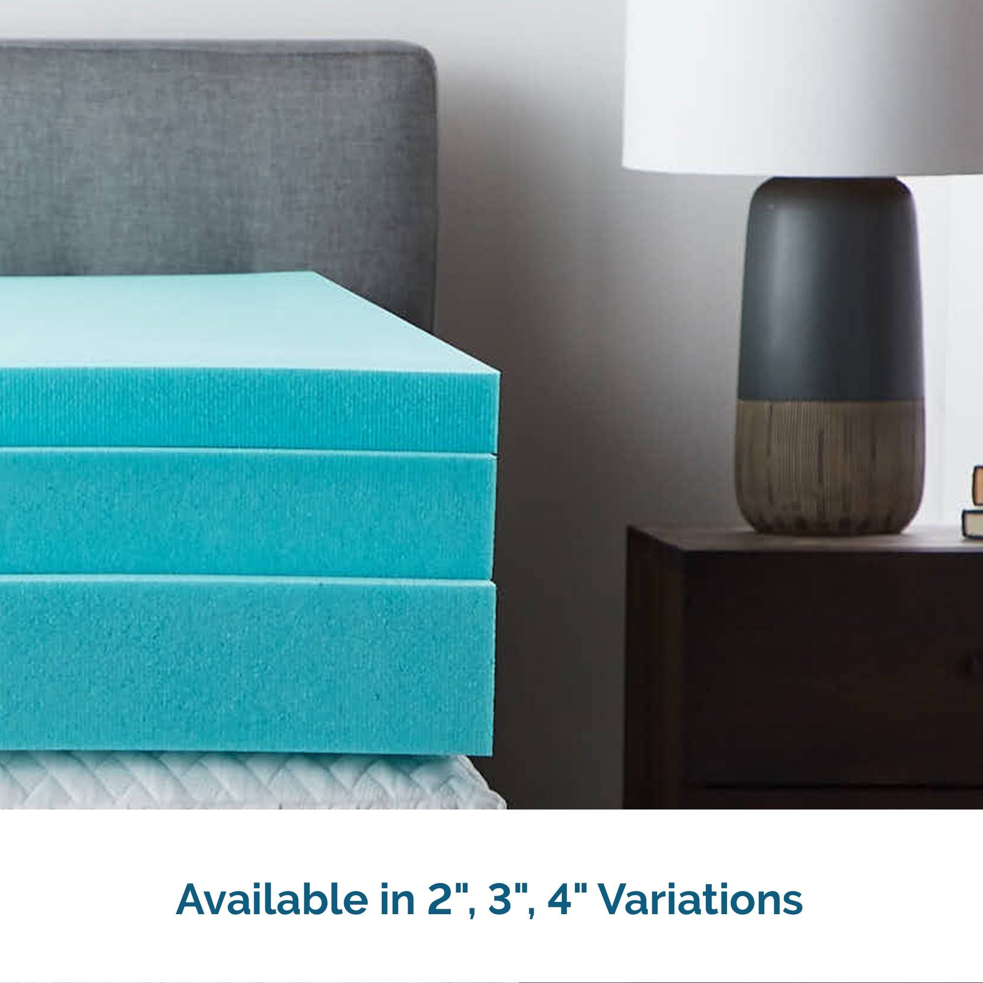 Twin Gel Memory Foam Topper with Cover F52279