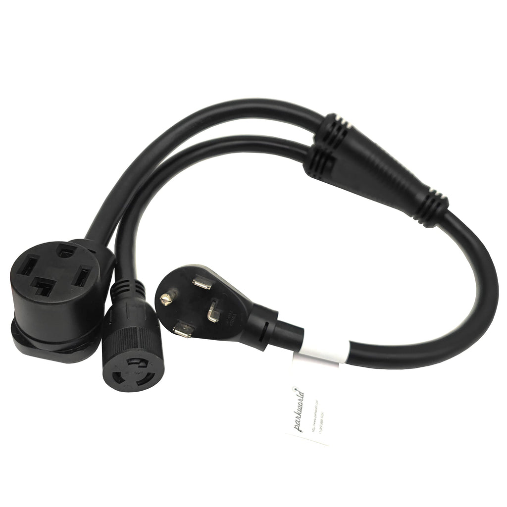 NEMA 14-30P to L6-20R Splitter Cord, 3 Feet H1797