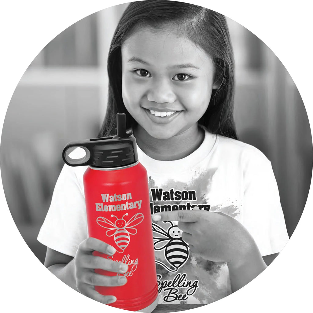 Black 32 oz Stainless Steel Vacuum Insulated Water Bottle with Flip Top Removable Straw X577
