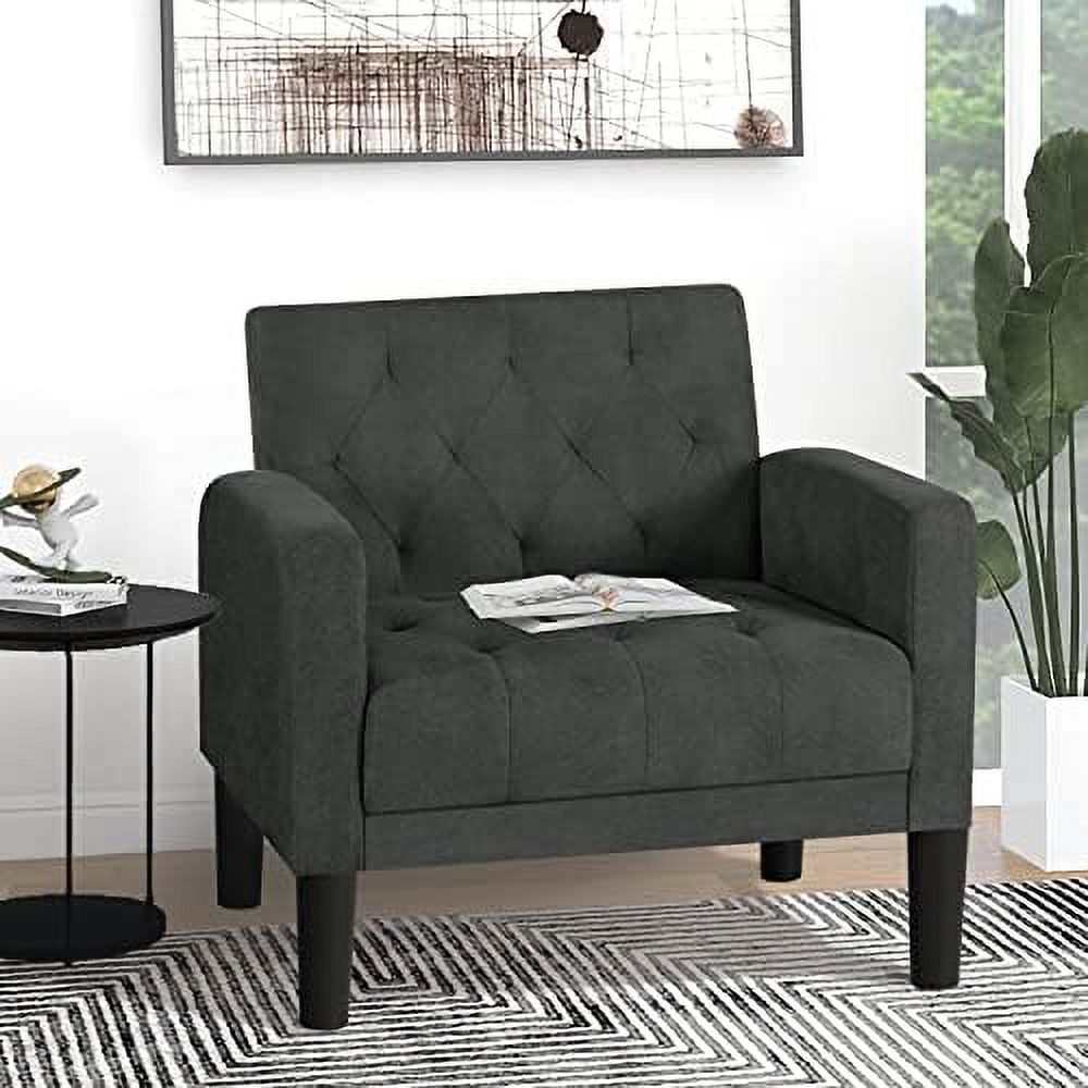 Light Green Tufted Upholstered Accent Chair Set of 2 O49728