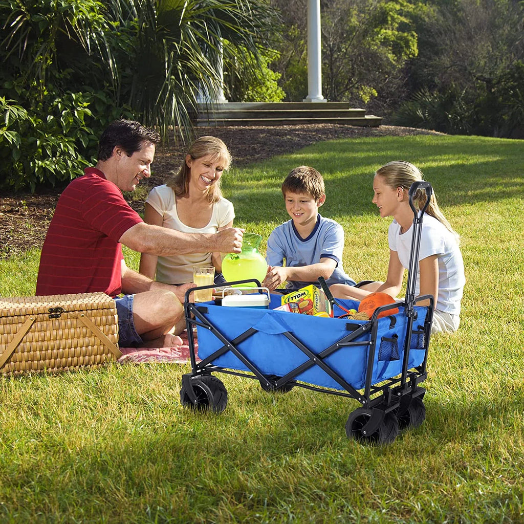 Folding Garden Cart Utility Wagon with Big Wheels Y8063