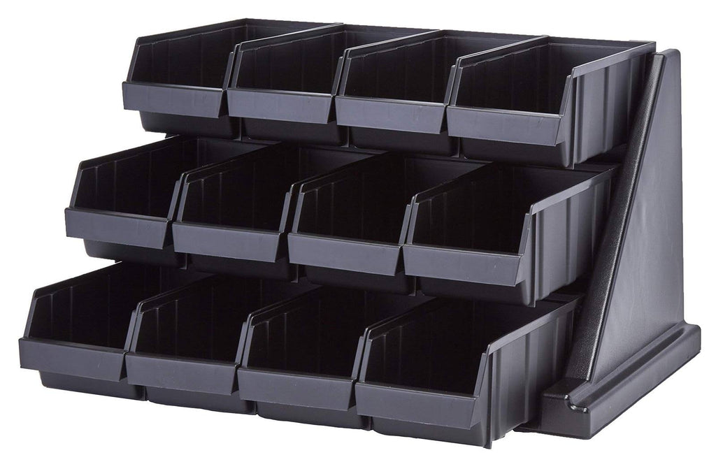 Black 12 Bins Organizer Rack H188