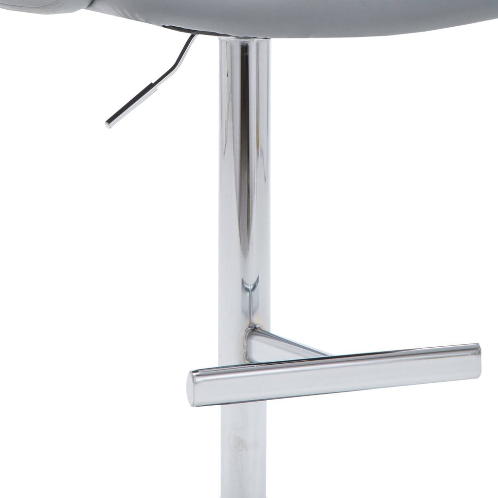 Gray Swivel Barstool with Arms and Button Tufted Seating G169195