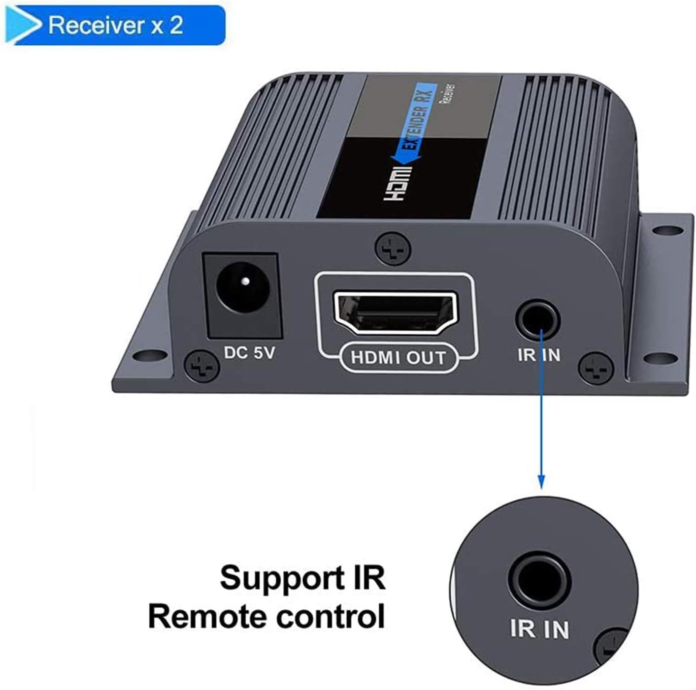 HDMI Extender 1x2 Splitter over CAT6 Cable with Loop-Out Q89207
