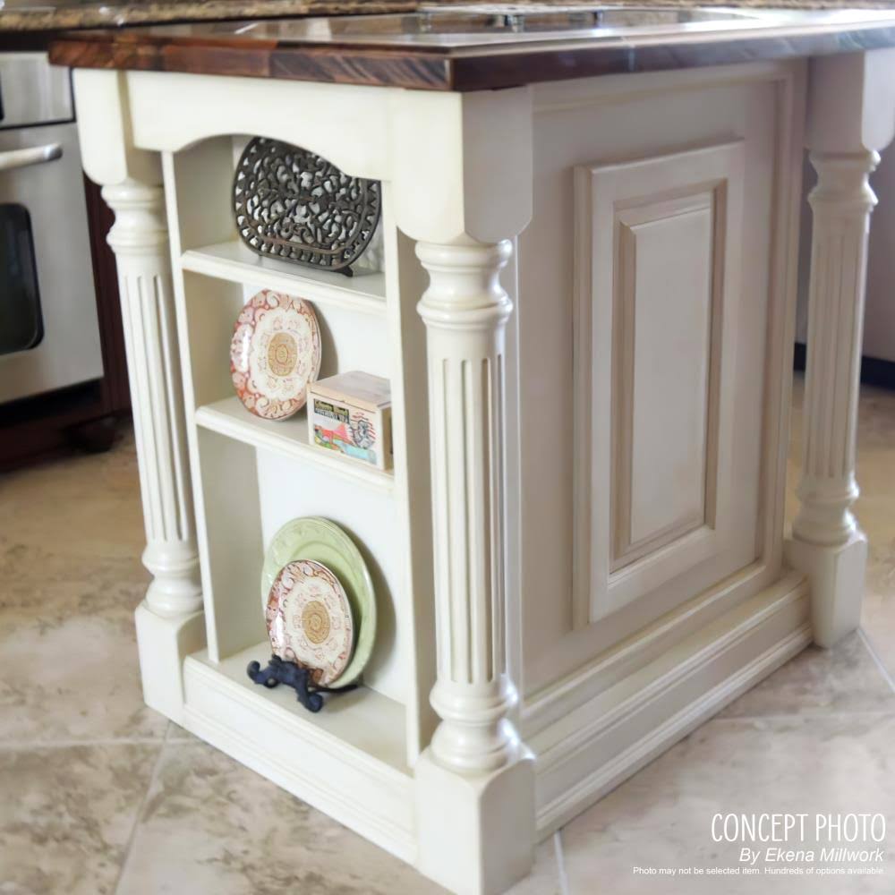 Rubberwood Fluted Cabinet Column U97780