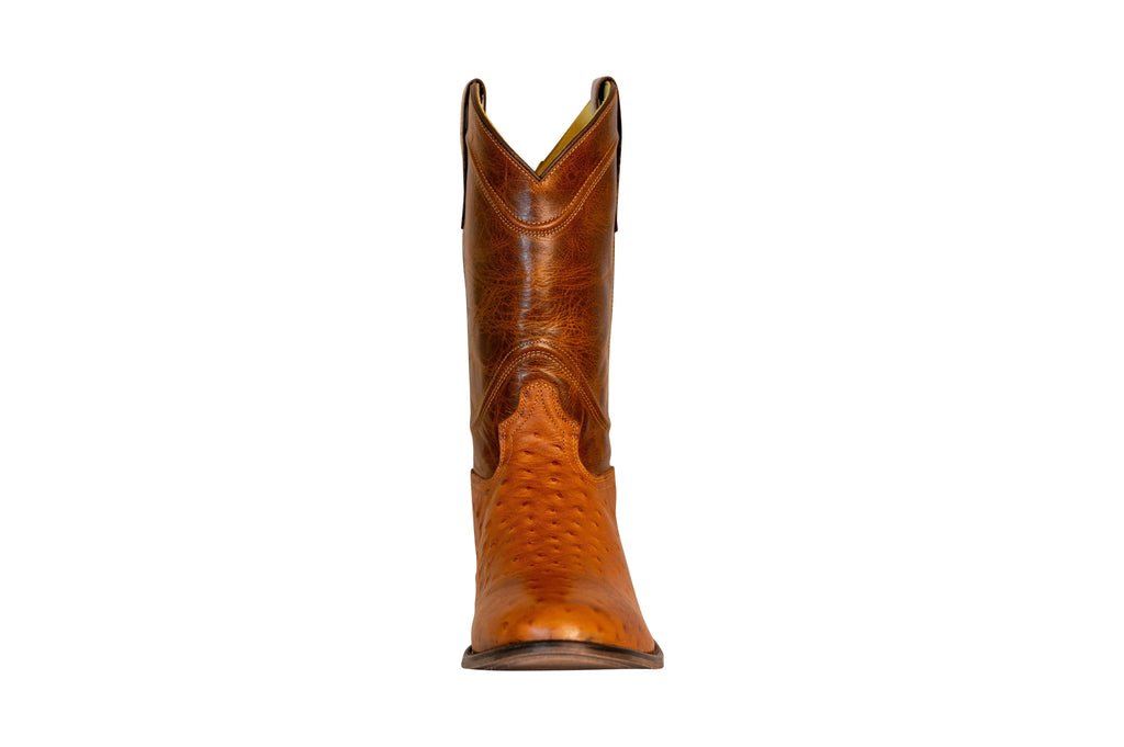 Tan Wide Round Toe Western Boot Y25668