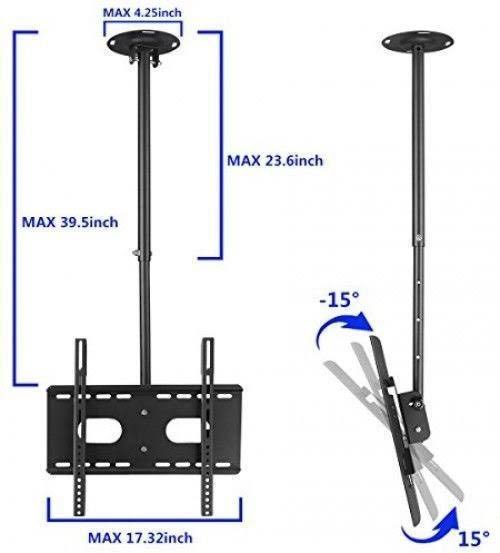 Ceiling TV Wall Mount for 26-50& LCD LED Plasma Flat Panel Display, Max VESA 400x400mm, Max Load 45kg I446
