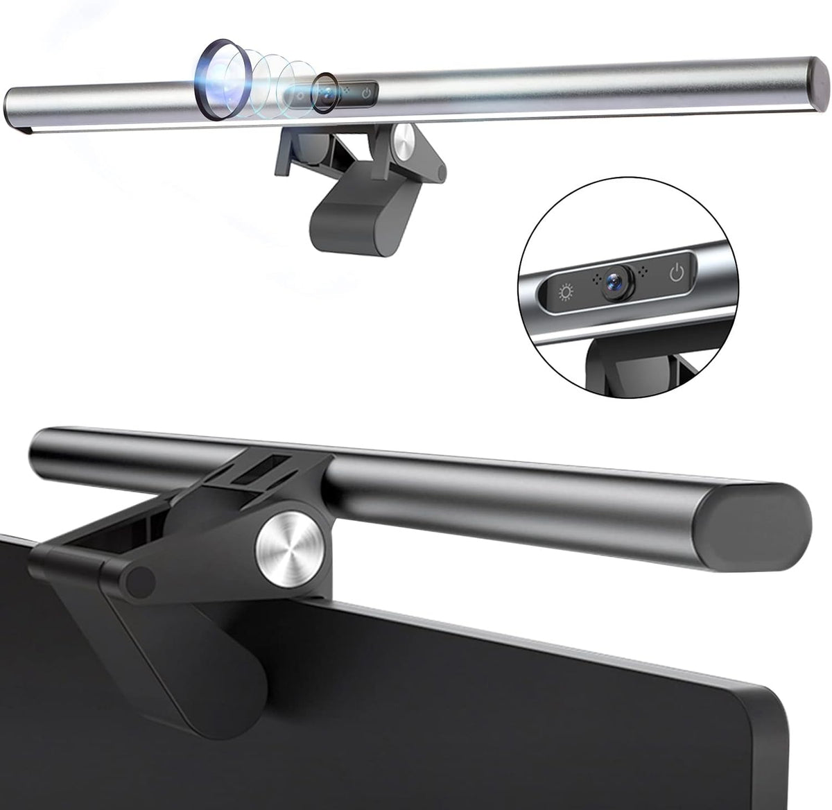 Monitor Light Bar with Webcam, USB Powered, Hue Adjustable, Touch Control I981