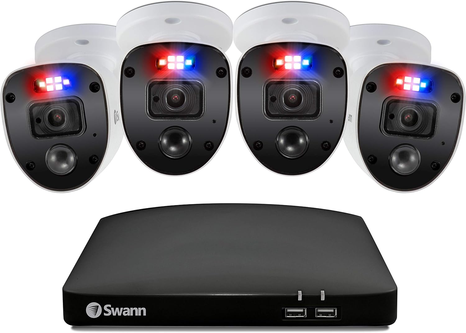 4 Channel 4 Cameras Wired 1080p Full HD CCTV Security Camera System X95624