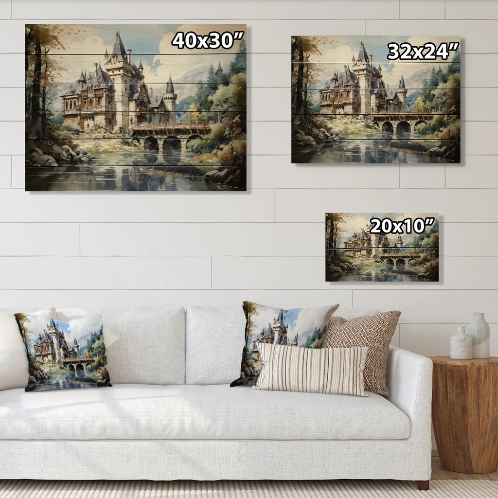 Natural Pine Wood Architecture Print N7140