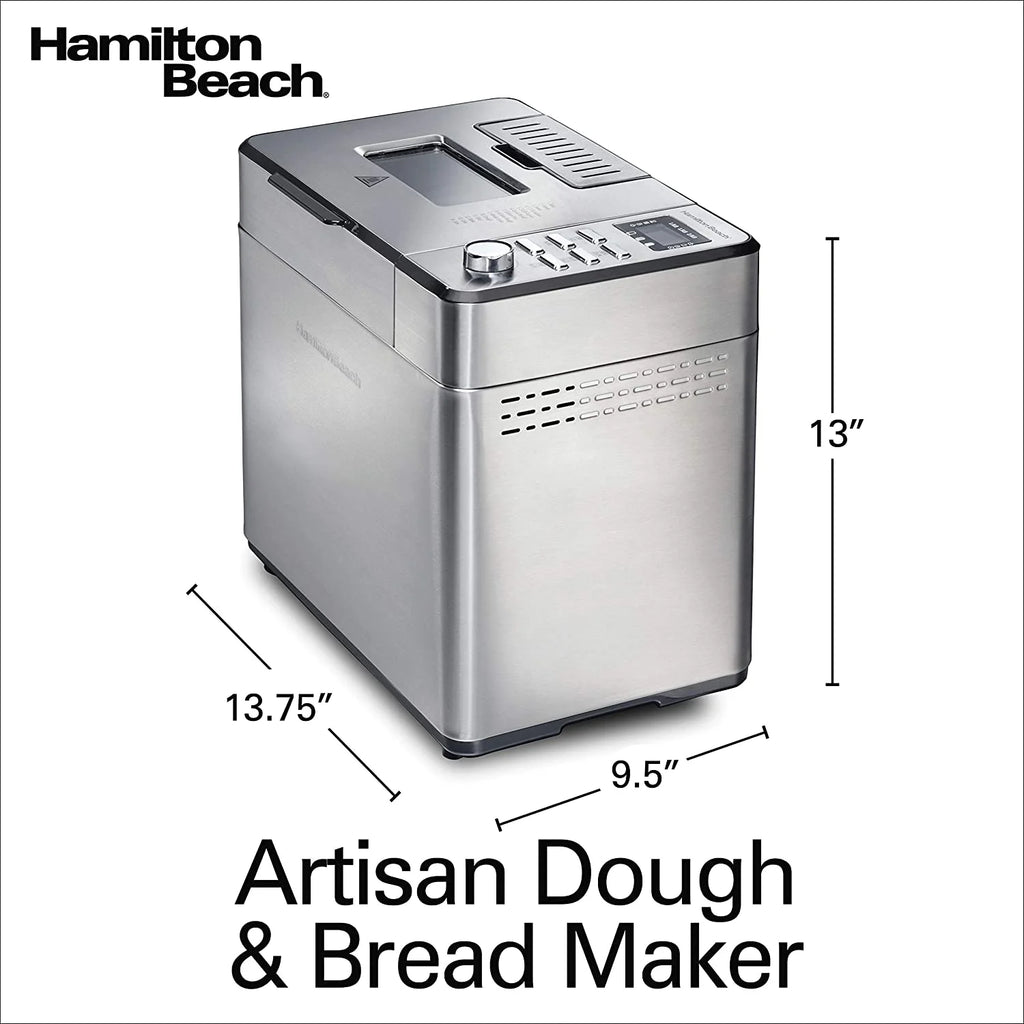 Bread Maker Machine with Auto Fruit and Nut Dispenser, 2 lb. Loaf Capacity, 14 Programmable Settings T76504