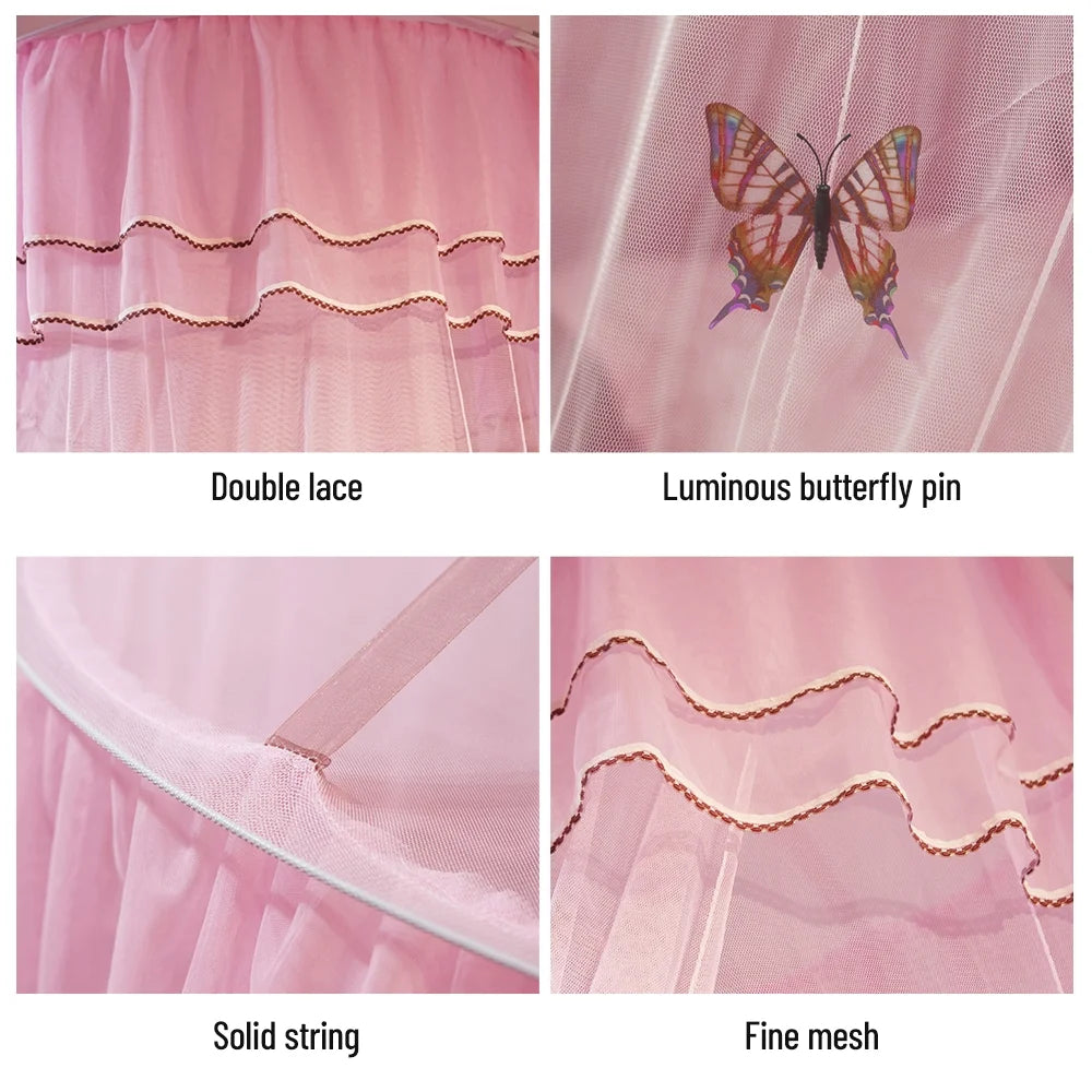 Princess Style Bed Canopy Fine Mesh Net Lace Curtain Q946