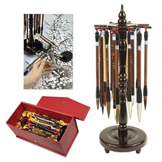 18 Pc Chinese Calligraphy Paint Brush Set Z1087