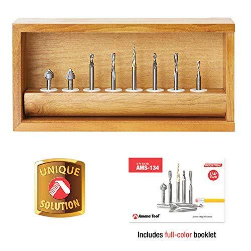 8-Pc CNC Router Bit Collection, 1/4 Shank Z154647