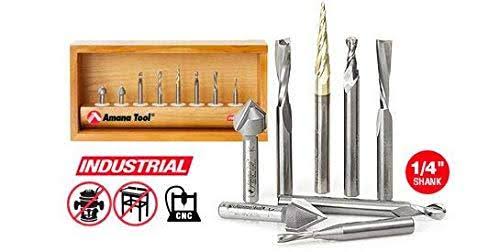 8-Pc CNC Router Bit Collection, 1/4 Shank Z154647