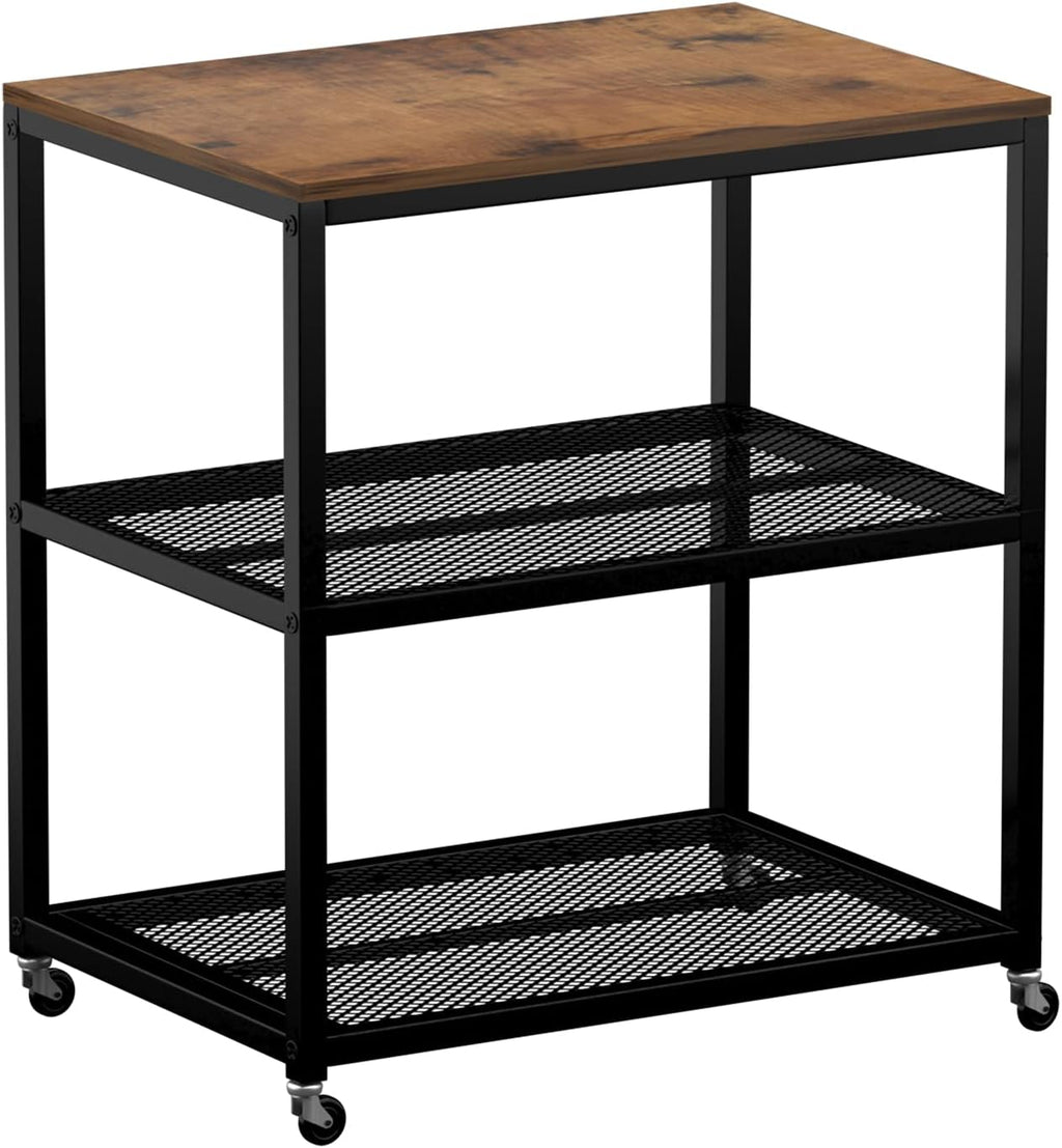 3-Tier Rolling Serving Bar Cart with Storage H340