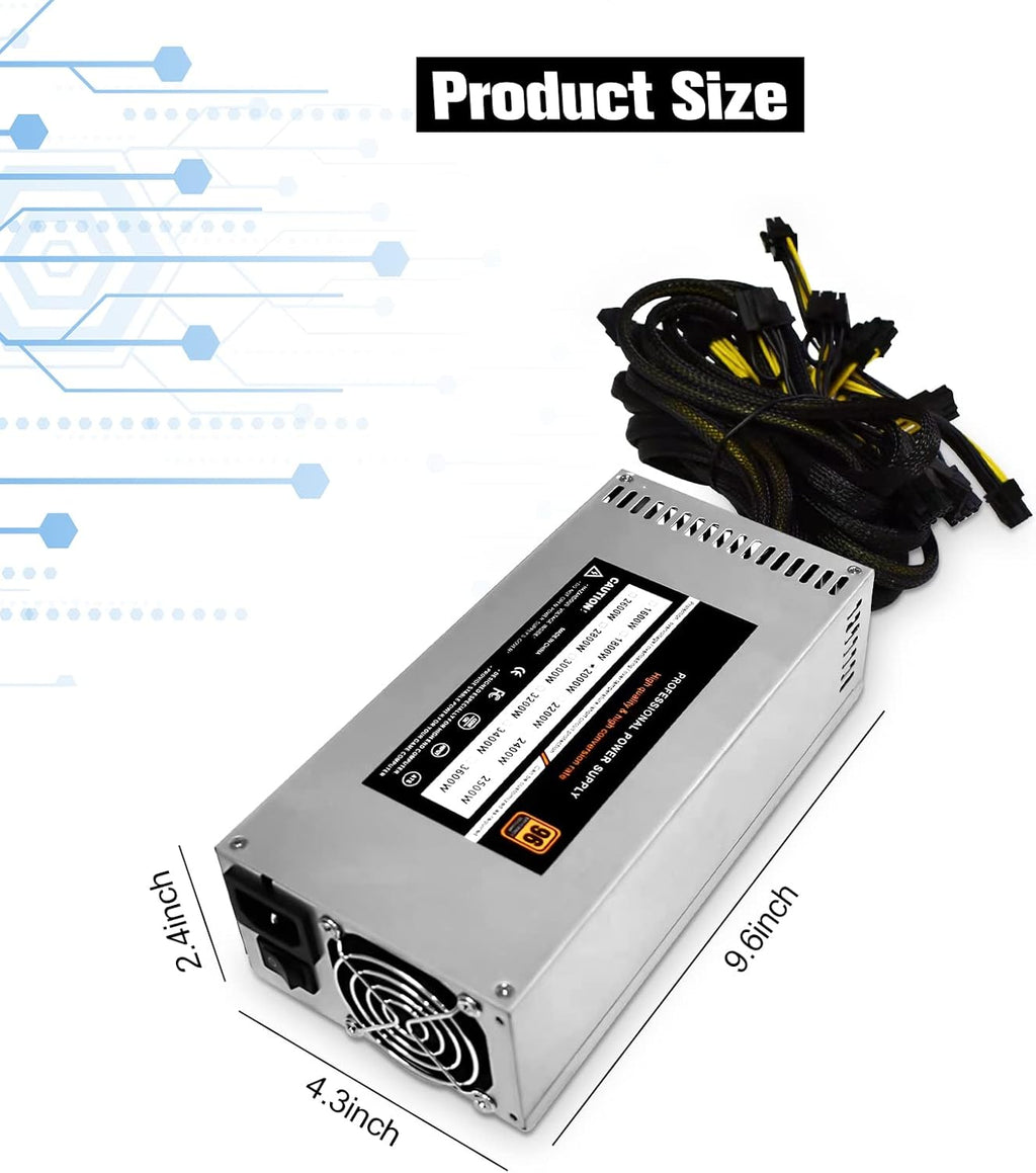2500W 2U Single Channel Mining Rig PSU Y552