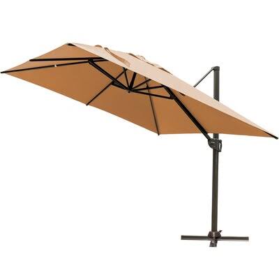 10x10 Feet Outdoor Square Cantilever Umbrella with Crank Lift T607