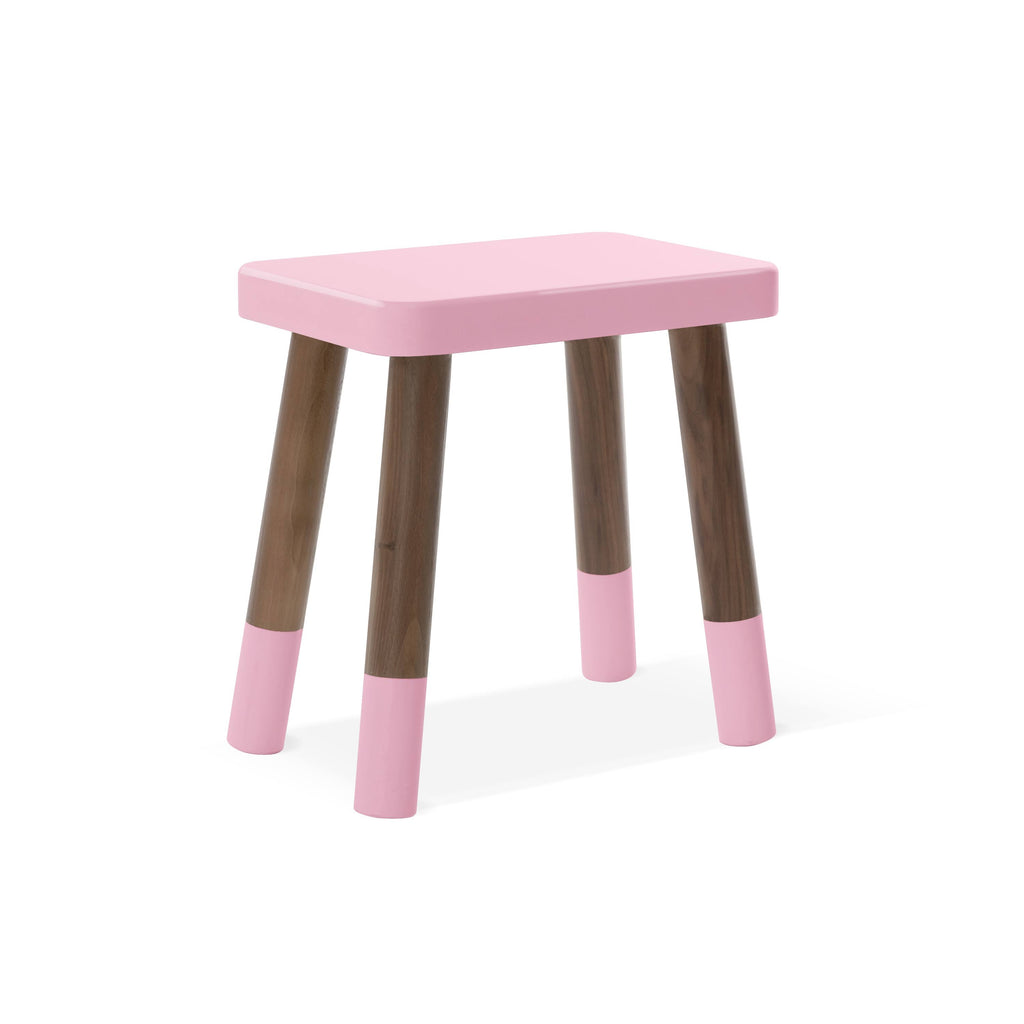Set of 2 Wood Veneer Kids Chairs Walnut/Pink H331