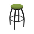 Swivel Counter Stool with Pewter Finish and Kiwi Green Seat S859139