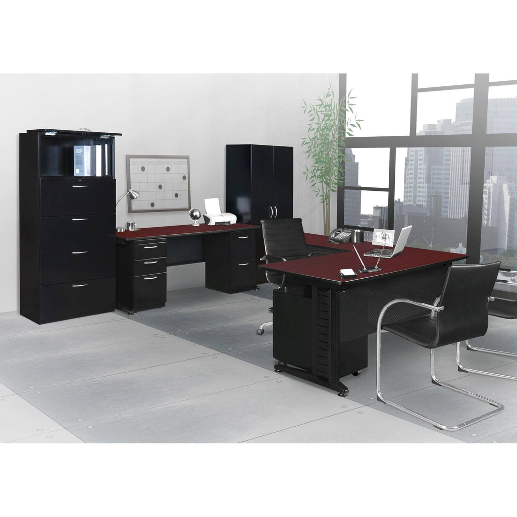 Mahogany L-Desk Shell with Return C2304