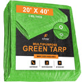 Green Poly Tarp 20' x 40' Waterproof 5 Mil V55268