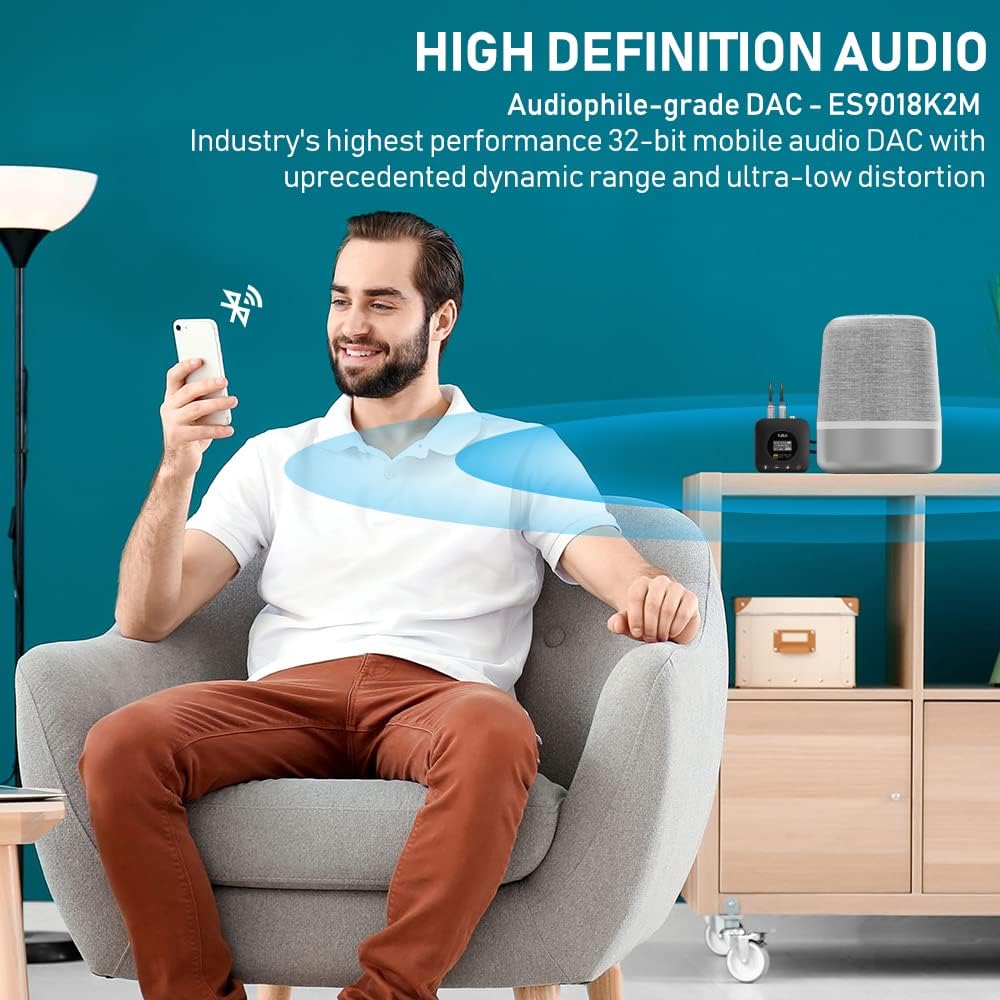 Bluetooth 5.0 Audio Adapter with OLED Display S361