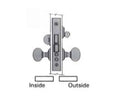 Satin Brass RH Lever Mortise Lock with Strike A224252